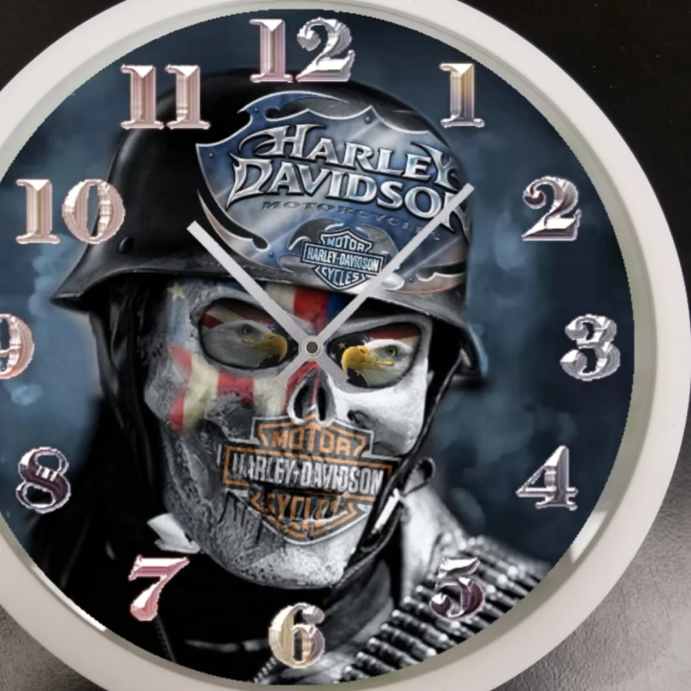 Harley led lights clock